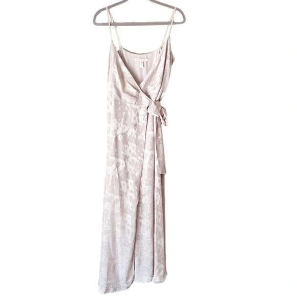 ANTHROPOLOGIE BHLDN Hutch Alden Wrap Maxi Dress Gown in Dove Grey S - Picture 2 of 13